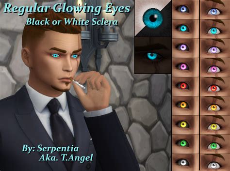 Mod The Sims Regular Glowing Vampire Eyes White Or Black Sclera