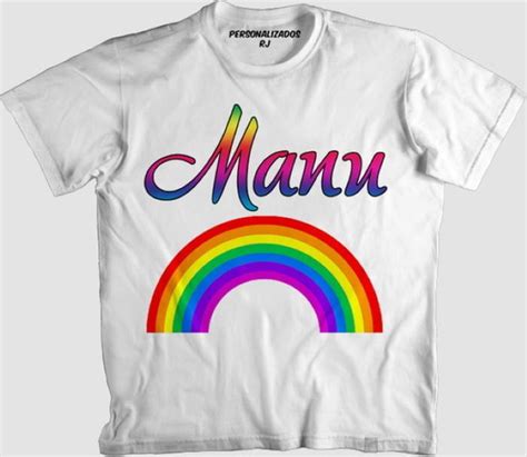 Camiseta Infantil Menina Arco íris Personalizada Elo7