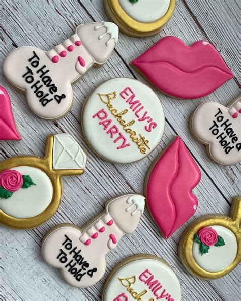 Personalized Penis Cookies Bachelorette Bride To Be Bridal Etsy