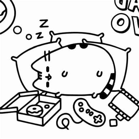 Pusheen Ice Cream Coloring Pages