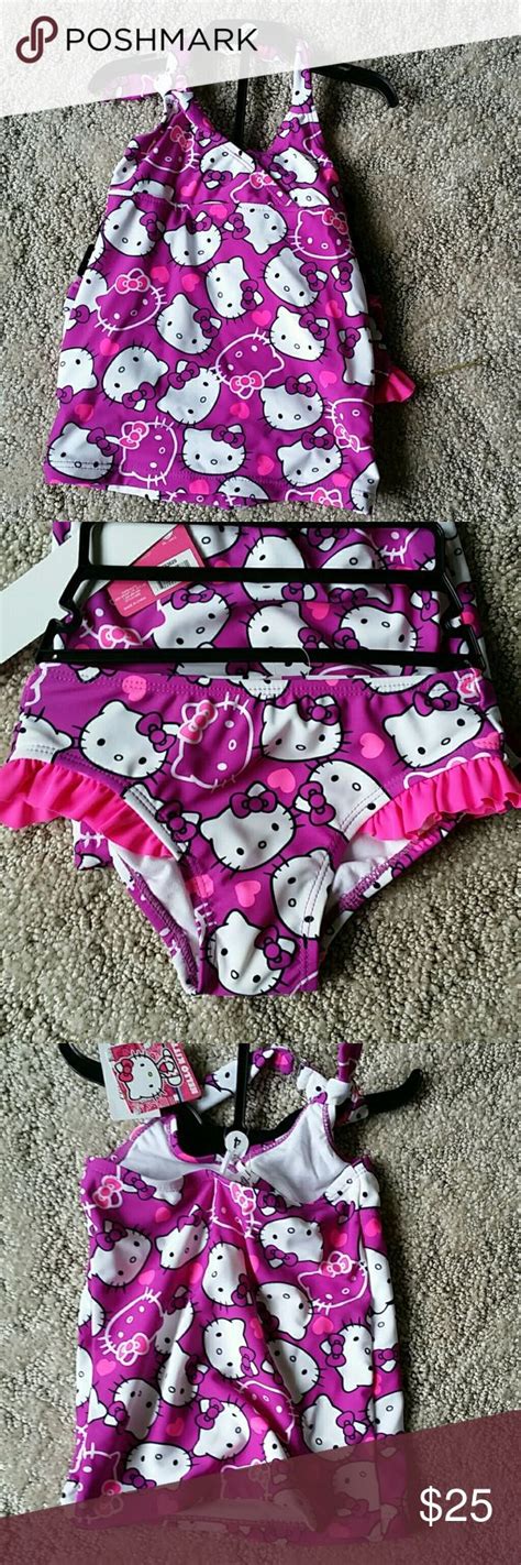Hello Kitty Tankini Swimsuit Size 4 Nwt Purple Hello Kitty Tankini