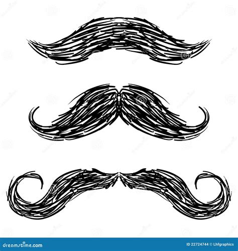 Croquis De Moustache Illustration De Vecteur Illustration Du Cire