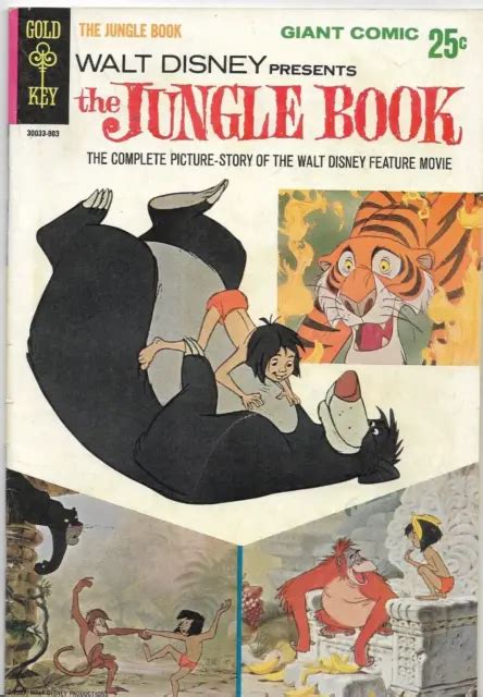 Walt Disney Presents The Jungle Book 1 Gold Key Giant Comic 1966 Fn