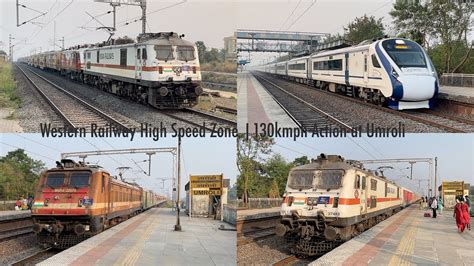 Western Railways High Speed Zone 130kmph Action At Umroli 4k Youtube