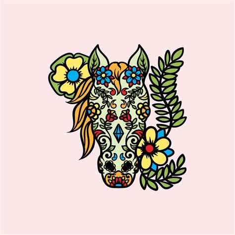 Day Of The Dead Horse 201560 Vector Art At Vecteezy