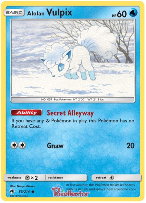 Check spelling or type a new query. Alolan Vulpix - Lost Thunder #53 Pokemon Card