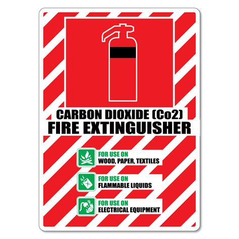 Fire Sign Carbon Dioxide Co2 Fire Extinguisher The Signmaker