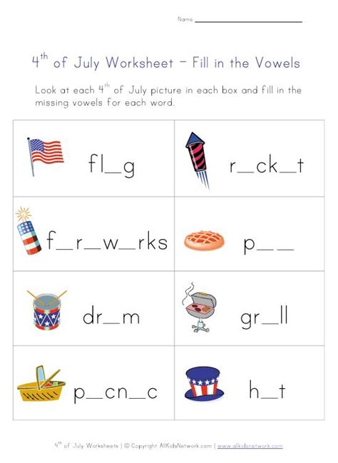 It is a celebration of the anniversary of the adoption of the declaration of independence! 4th of July Worksheets for Kids | Kids summer projects, Worksheets for kids, Kindergarten games