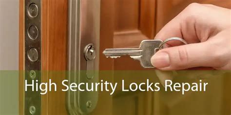 High Security Lock Repair Fix High Security Door Lock