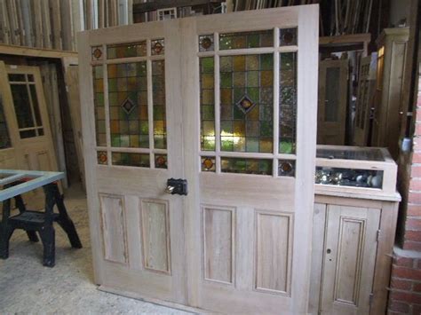 Stained Glass Pitch Pine Room Dividers Stained Glass Doors Company