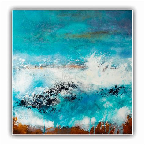 Abstract Seascape Original Canvas Painting Jackie Micallef