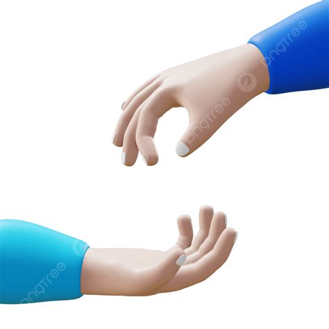 Hand Gesture Giving To Other For Charity Or Donation 3d Style Hand