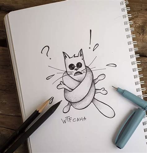 Рисунки для срисовки в скетчбук карандашом животные красивые