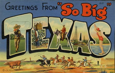 Wonderful Postcard Of Old Postcard Collection Vintage Postcard Texas Poster