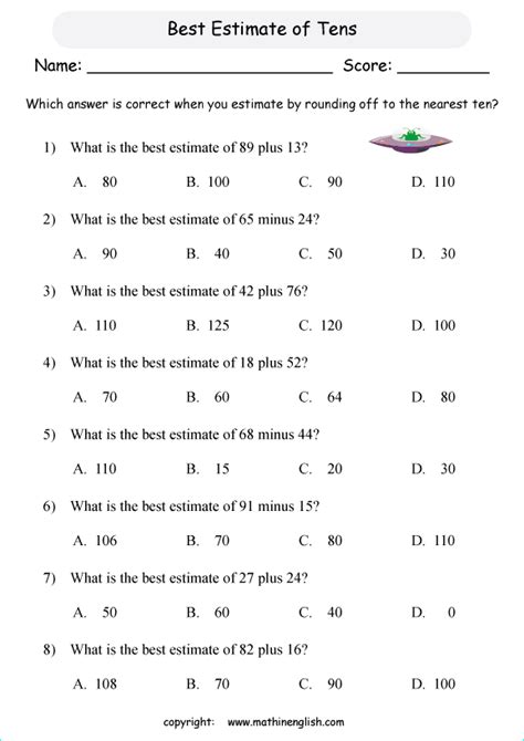 Mathematics grade 1 practice questions. Printable primary math worksheet for math grades 1 to 6 ...