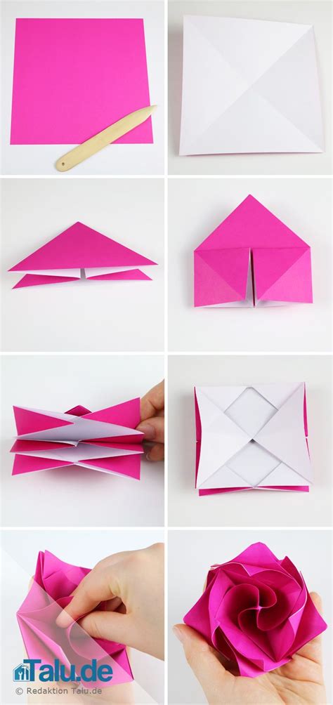 Paper Folding Roses Instructions