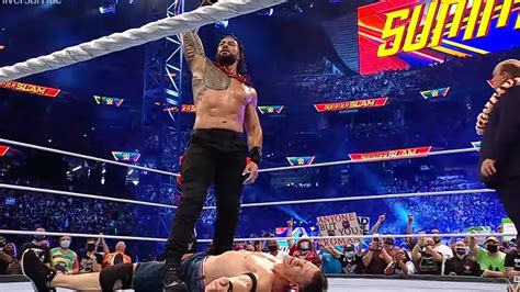 Wwe Summerslam Roman Reigns Defeat John Cena Youtube