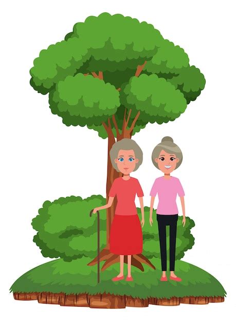 Premium Vector Elderly People Avatar Cartoon Character