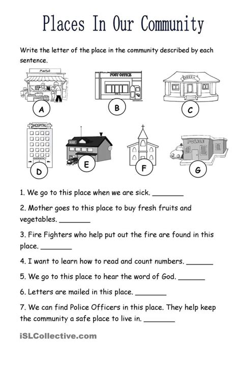 writing sentences places worksheets worksheets