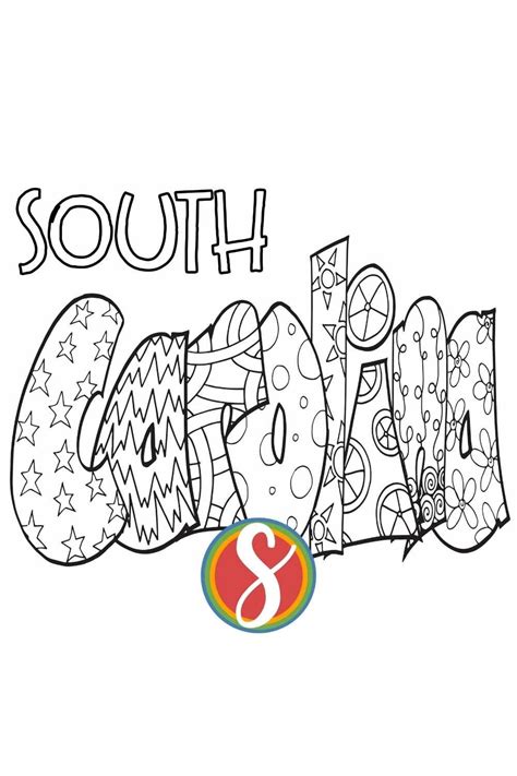 Free South Carolina Coloring Pages — Stevie Doodles