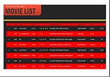 Movie List Template for EXCEL | Excel Templates