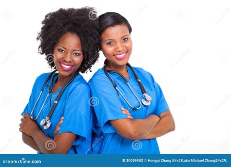Young African Nurses Stock Image Image Of Arms Looking 30059953