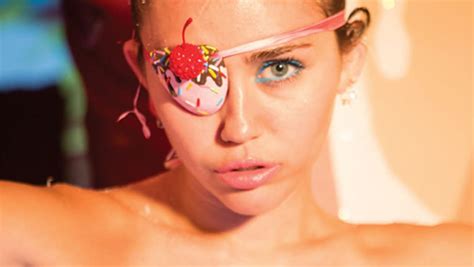 Miley Cyrus Flashes Her Boobs On The Front Cover Of Plastik Magazine
