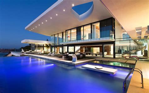 Modern House With A Pool Wallpaper Architecture Wallpaper Better
