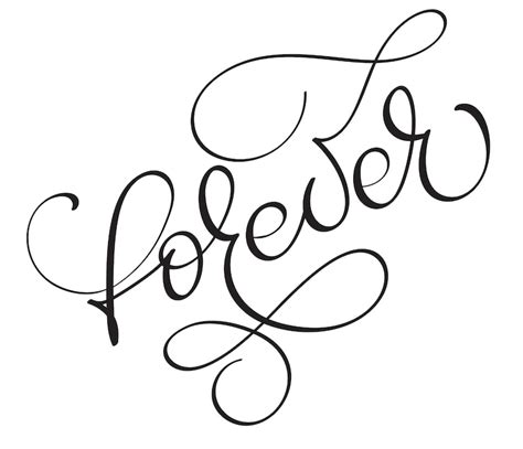 Premium Vector Forewer Word On White Background Hand Drawn