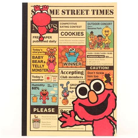 Sesame Street Newspaper Notebook Exercise Book Elmo Japan Modes4u