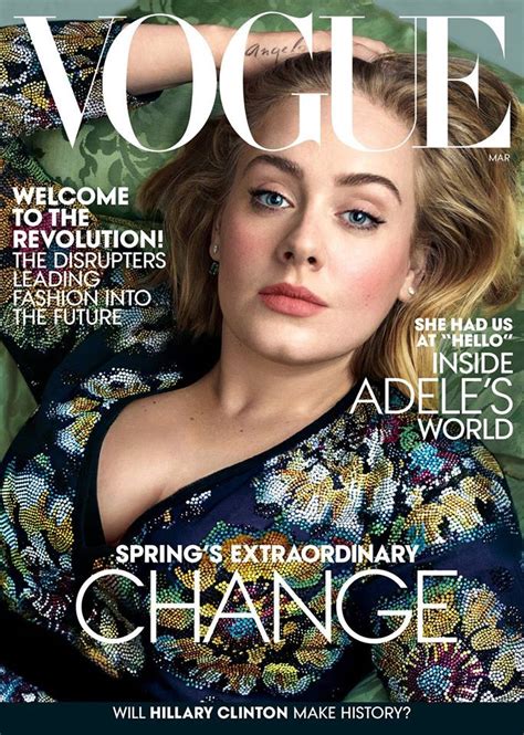 Adele Vogue March Adele Magazine Covers Vogue Covers Vogue Magazine Vogue