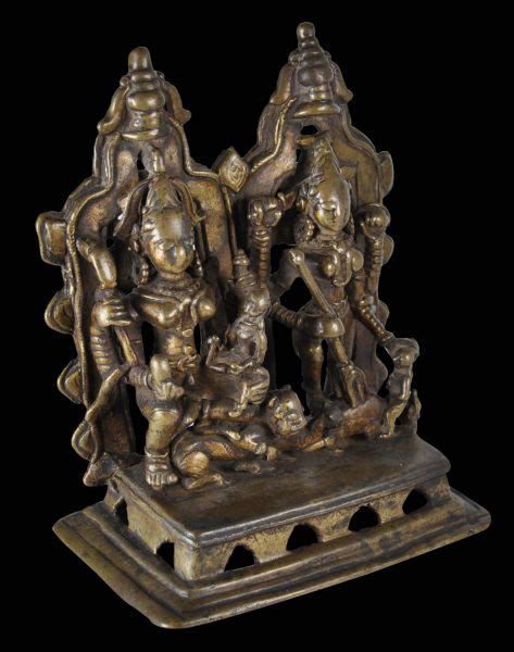Rare And Unusual Bronze Ambika And Durga Group Michael Backman Ltd