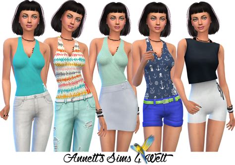 Sims 4 Ccs The Best Accessory Bodysuits Summer Day By Annett85
