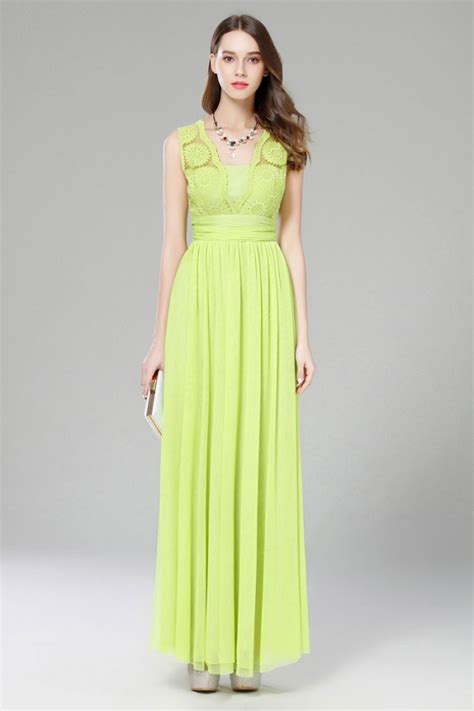 An elegant v in the back (that still accommodates a bra, don't worry) makes this dress look as pretty going as it does coming. Green Sleeveless Maxi Dress Wedding Guest Dresses ...