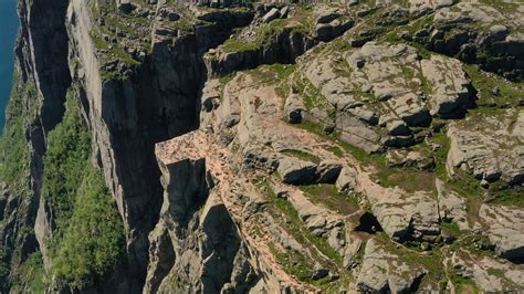 Aerial Footage Pulpit Rock Preikestolen Beautiful Nature Norway Stock Video Footage Storyblocks