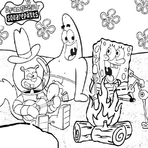 Spongebob And Friends Coloring Pages Sketch Coloring Page