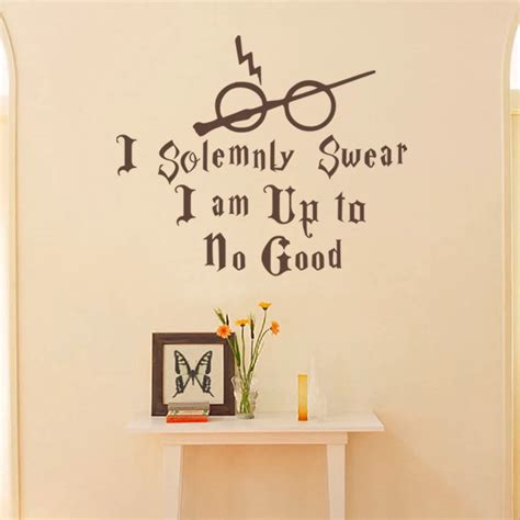 Harry Potter Vinyl Wall Decal I Solemnly Swear I Am Up To No Good Wall