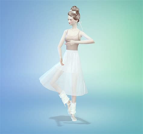 Ballet Midi Skirt By Marigold Sims 4 Nexus