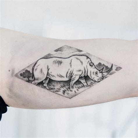 Rhino Tattoo By Dogma Noir Rhino Tattoo Tattoos