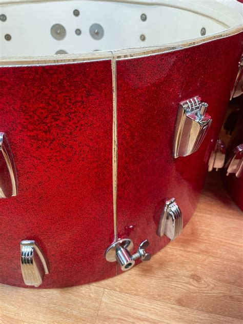 1960s Ludwig New Yorker Drum Set Red Sparkle 221214 Ebay