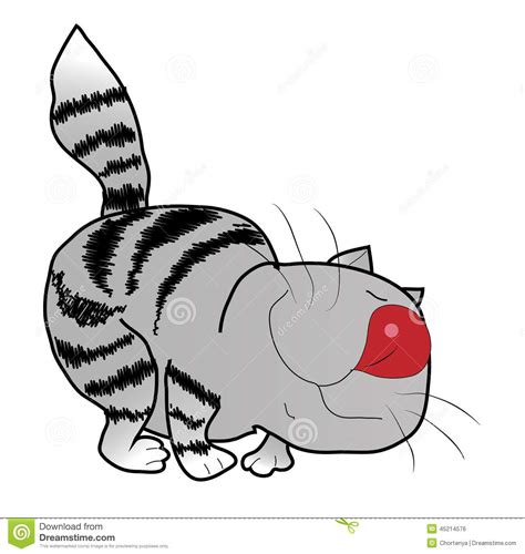 Vector Illustration Of Cartoon Cat Stock Vector