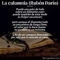 Poema La calumnia (Rubén Darío) de Rubén Darío - Análisis del poema