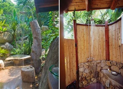 20 Irresistible Outdoor Shower Designs For Your Garden