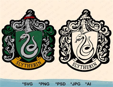 Slytherin Uniform Emblem Bundle Hogwards SVG Cut File Vector | Etsy