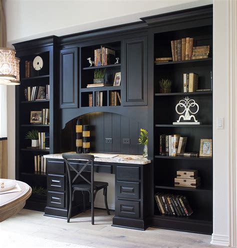 Image Result For Black Built In Bookcases Home Office Cabinets