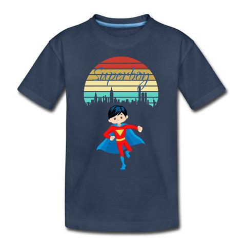 Superboy Shirt Superhero Organic Cotton Boys T Shirt Children Etsy