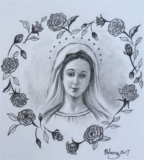 Easy Mother Mary Pencil Drawing Drawing Is A Complex Skill