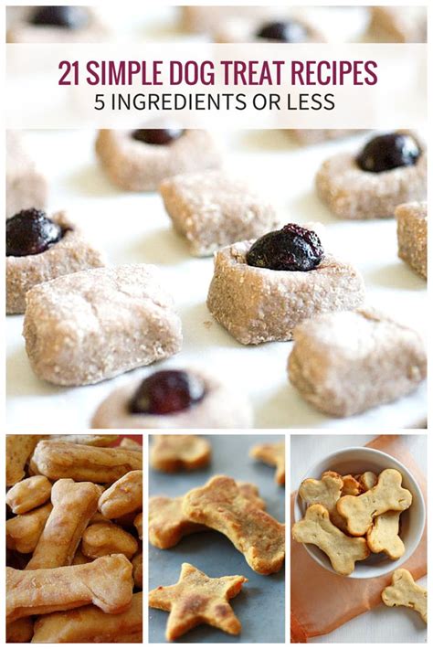 25 Simple Dog Treat Recipes Made With 5 Ingredients Or Less Easy Dog