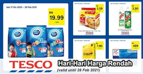 Check out this tesco promotion section and find the newest discount deals and coupon offers available for use today. Tesco Hari-Hari Harga Rendah Promotion (17 December 2020 ...