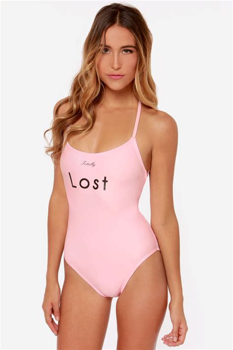 Wildfox Totally Lost Pink Swimsuit One Piece Swimsuit 13300 Lulus